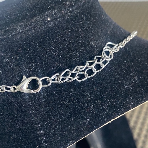 Silver Multi-Layer Disc Charm Necklace - Women Jewelry - Picture 5 of 5